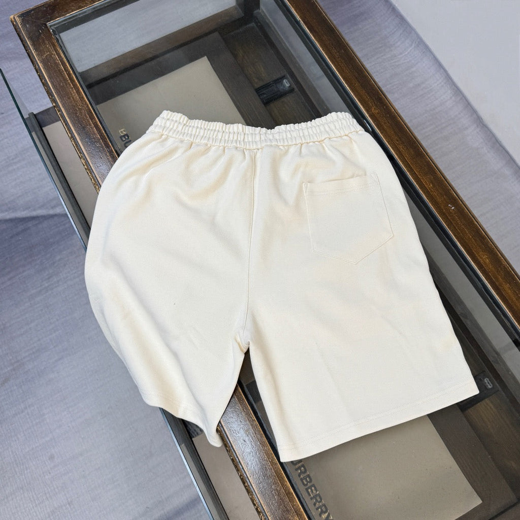 Oblique Side Stripe Drawstring Shorts