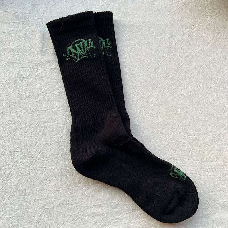 Graffiti Logo Crew Socks Twin Pack with Packaging