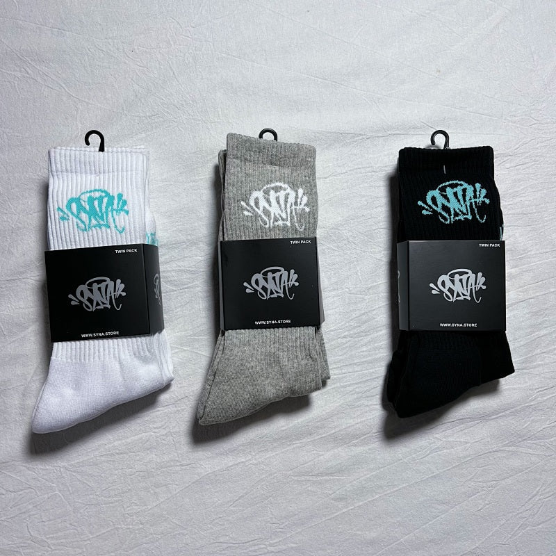 AMIRI Crew Socks - White/Black