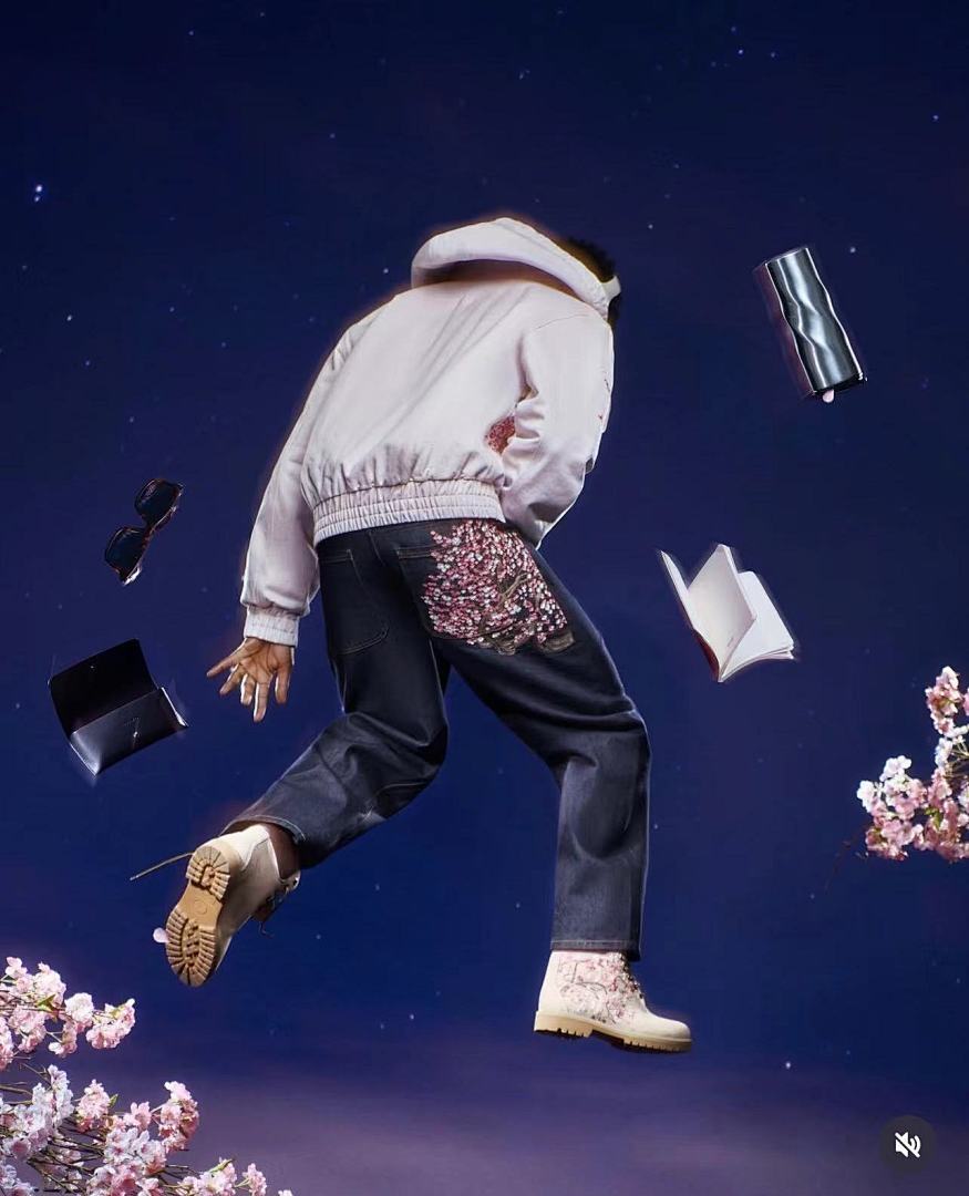 Derschutze Blossom Selvedge - Indigo