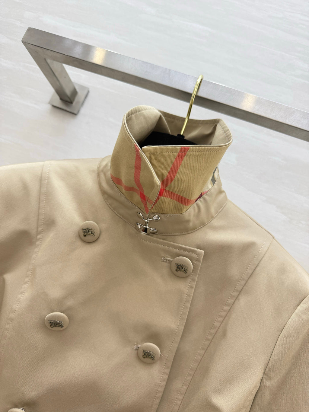 Short Peplum Trench Coat