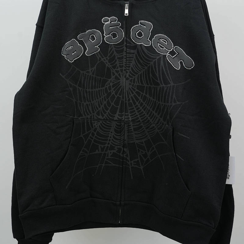 Sp5Der Og Web V2 Rhinestone Zip Up