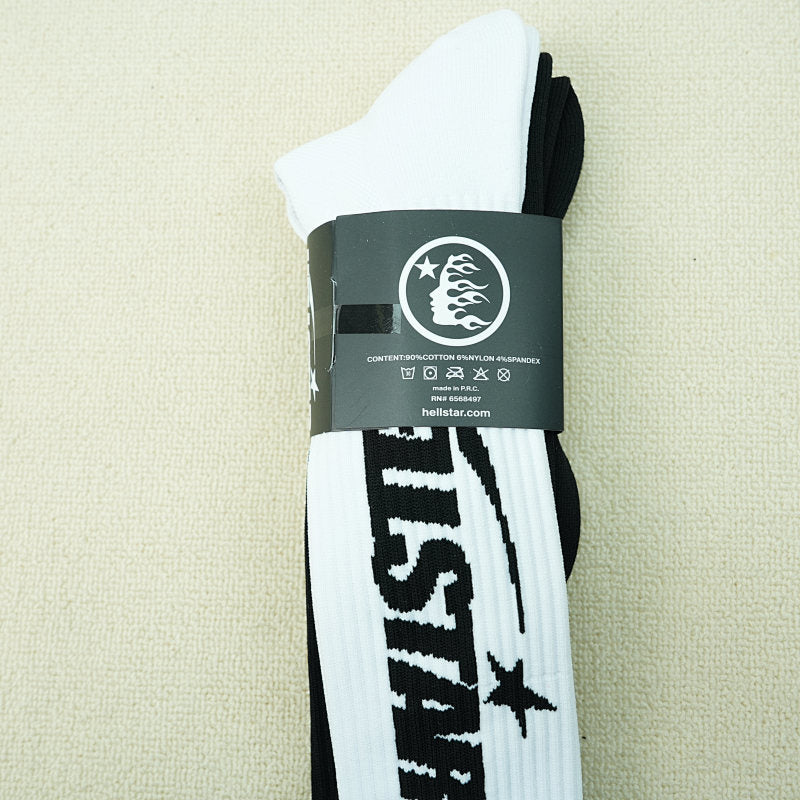 Hellstar Classic Socks (2 Pack) White/Black