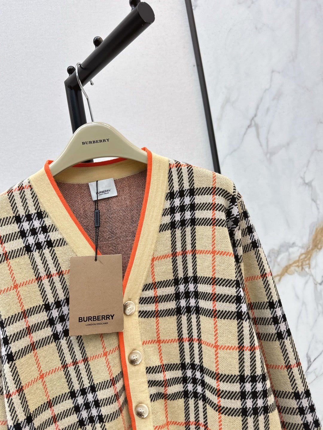 Vintage Check Jacquard Cardigan