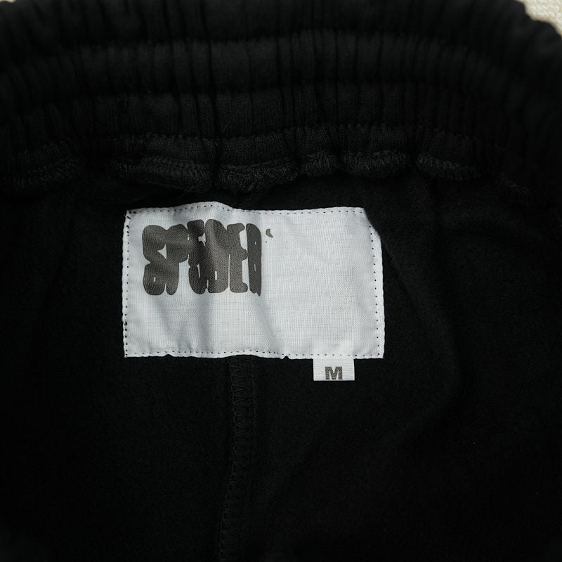Sp5Der Og Logo Embroidered Sweatshort Black