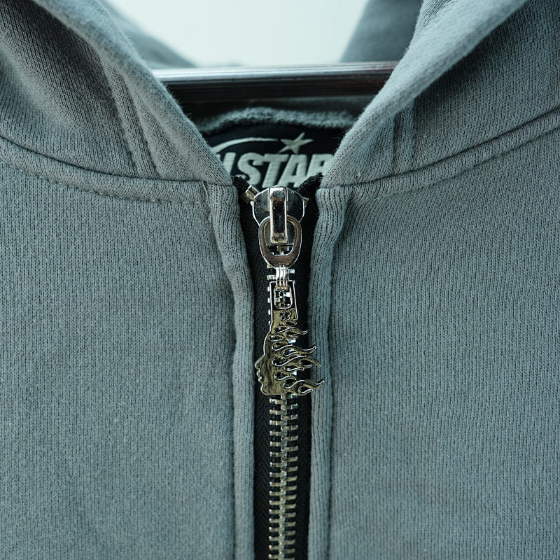 Hellstar Studios Zip Hoodie Gray