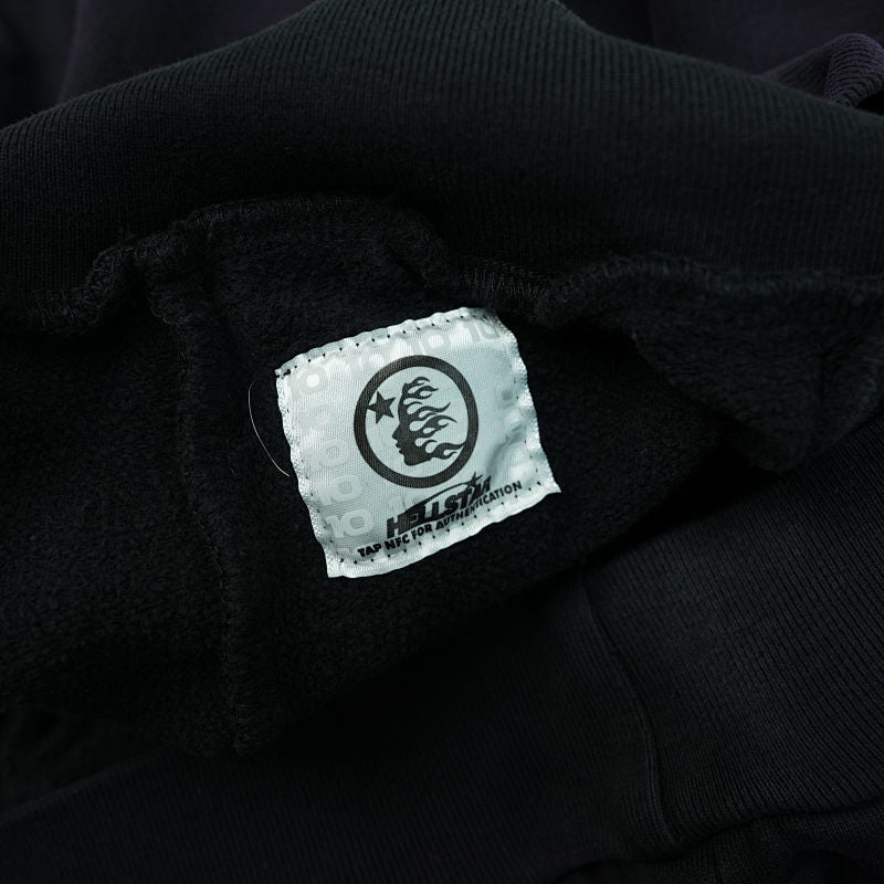 Hellstar Airbrushed Skull Hoodie Black