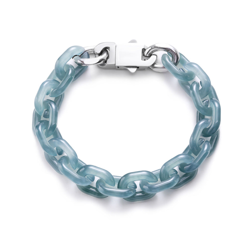 O-Link Natural Jade Cuban Bracelet-Balance. Connection