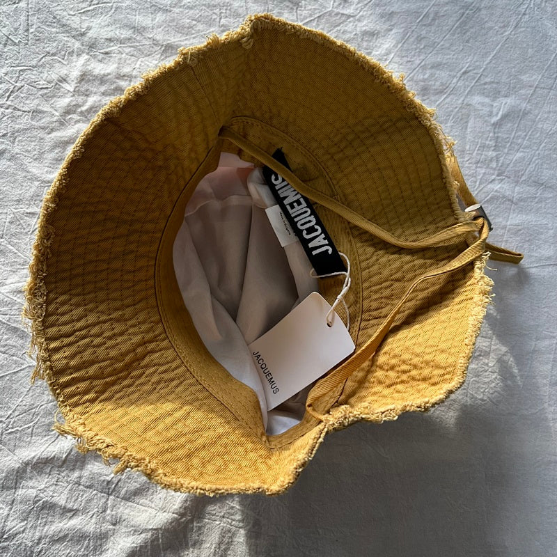 Jacquemus Bucket Hat - Mustard Yellow/Silver