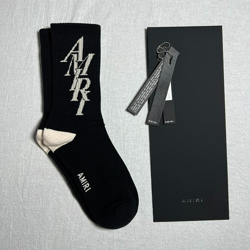 Syna World Crew Socks - White/Gray/Black/Teal