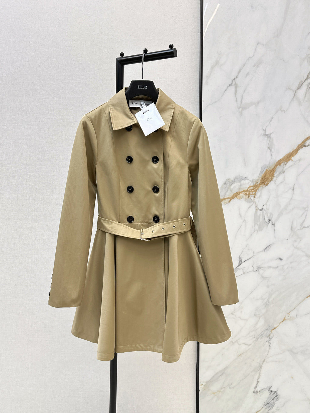 Mid-Length Belted Trench Coat