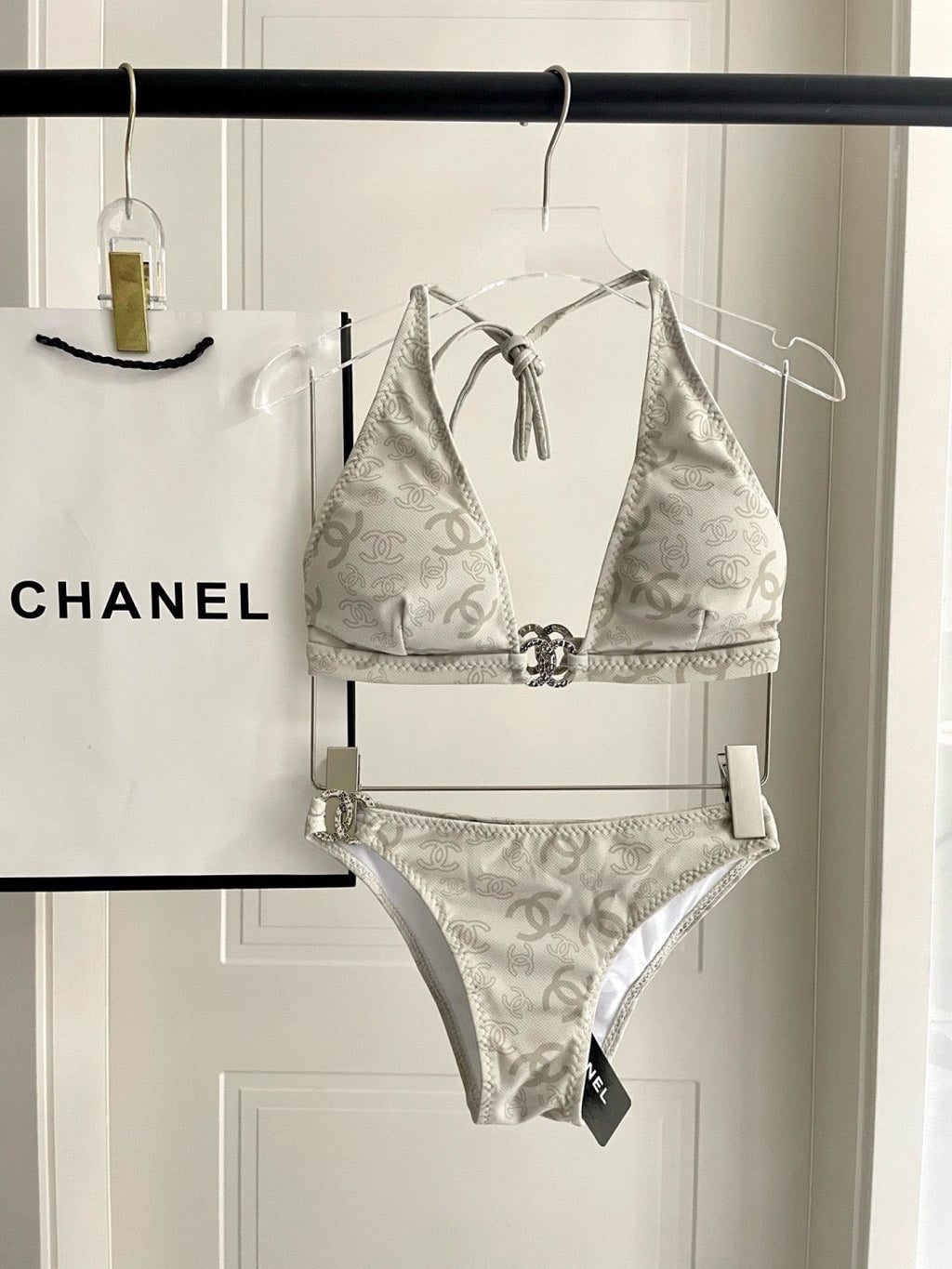 Logo Halter Bikini Set