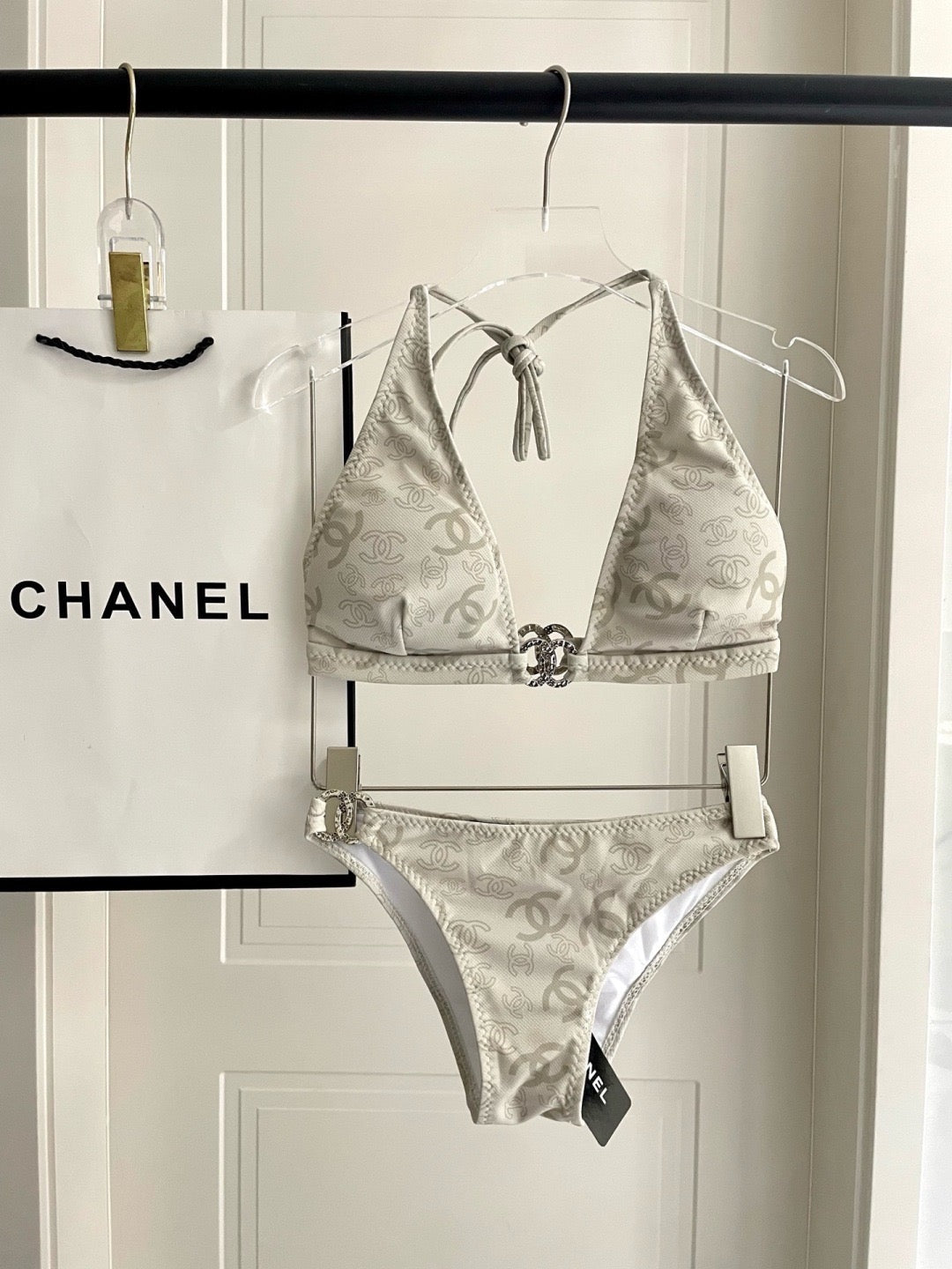 Logo Halter Bikini Set