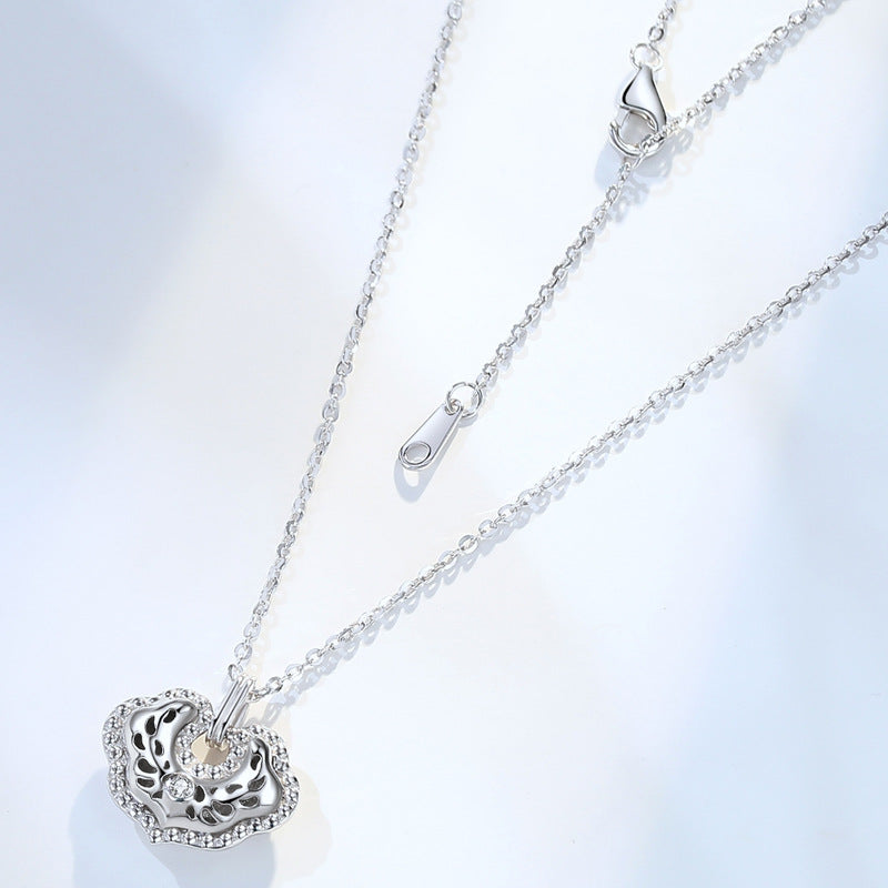 A Wish for Long Life-925 Sterling Silver Longevity Lock Necklace