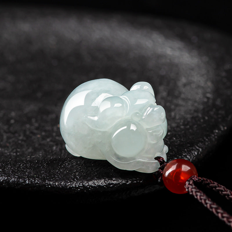 Fortune Blessing Zodiac Pig Jade Pendant¨C Symbol of Abundance & Joy