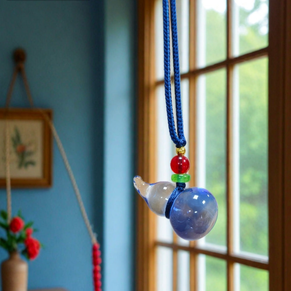 The Flow of Blessings-Handcrafted Liuli Hulu Abundance Amulet
