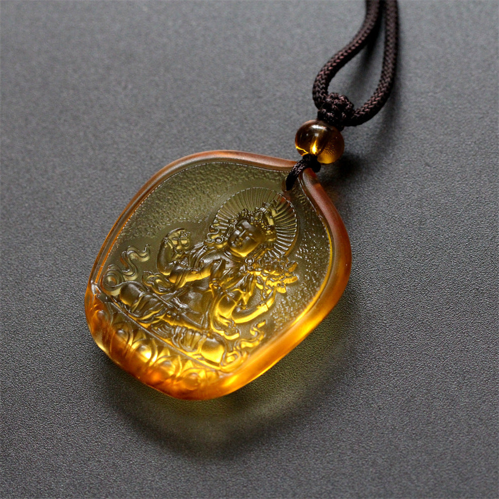 Sacred Compassion Four-Armed Guanyin Galze Pendant-Protection & Inner Strength