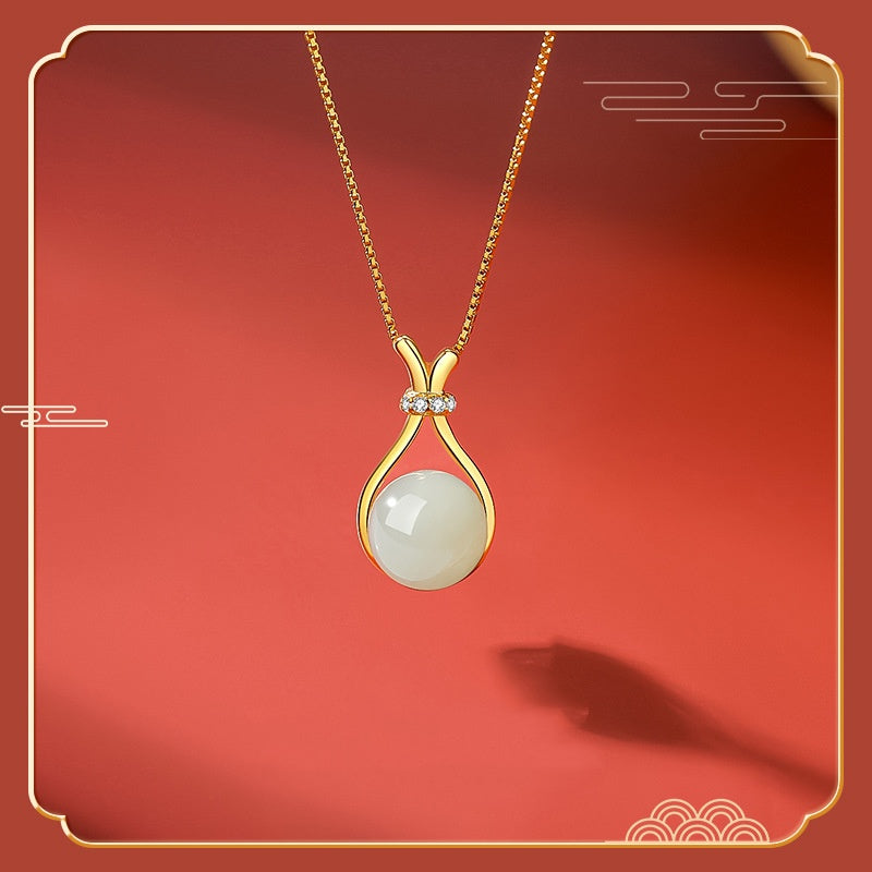 Blessing Pouch Jade Necklace ¨C Grace Serenity