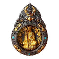 Tibetan Garuda Gau Pendant with K?itigarbha Bodhisattva