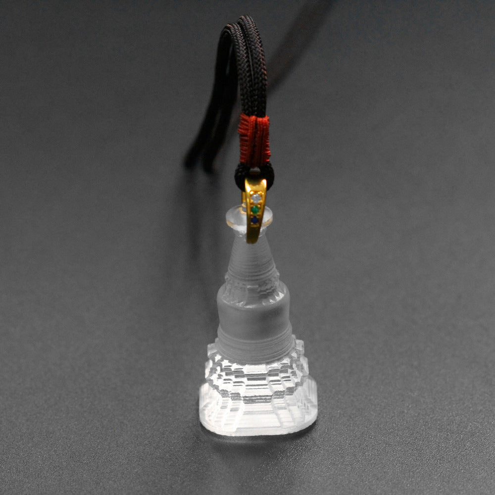 Tibetan Stupa Liuli Pendant-Wisdom Merit & Spiritual Aspiration