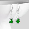 Wulu Green Jade Wealth Earrings