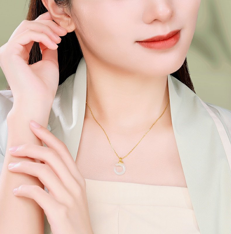 Zodiac Dragon Jade Necklace Pendant -Fortune Prosperity