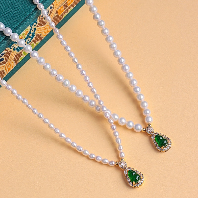 Fortune & Blessing Gourd Pearl Necklace ¨C A Gift of Love. Luck & Prosperity