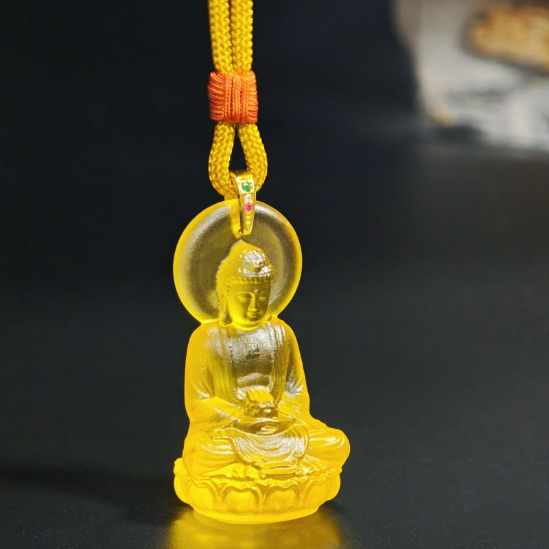 The Divine Radiance: Liuli Medicine Buddha Bhaisajyaguru Pendant