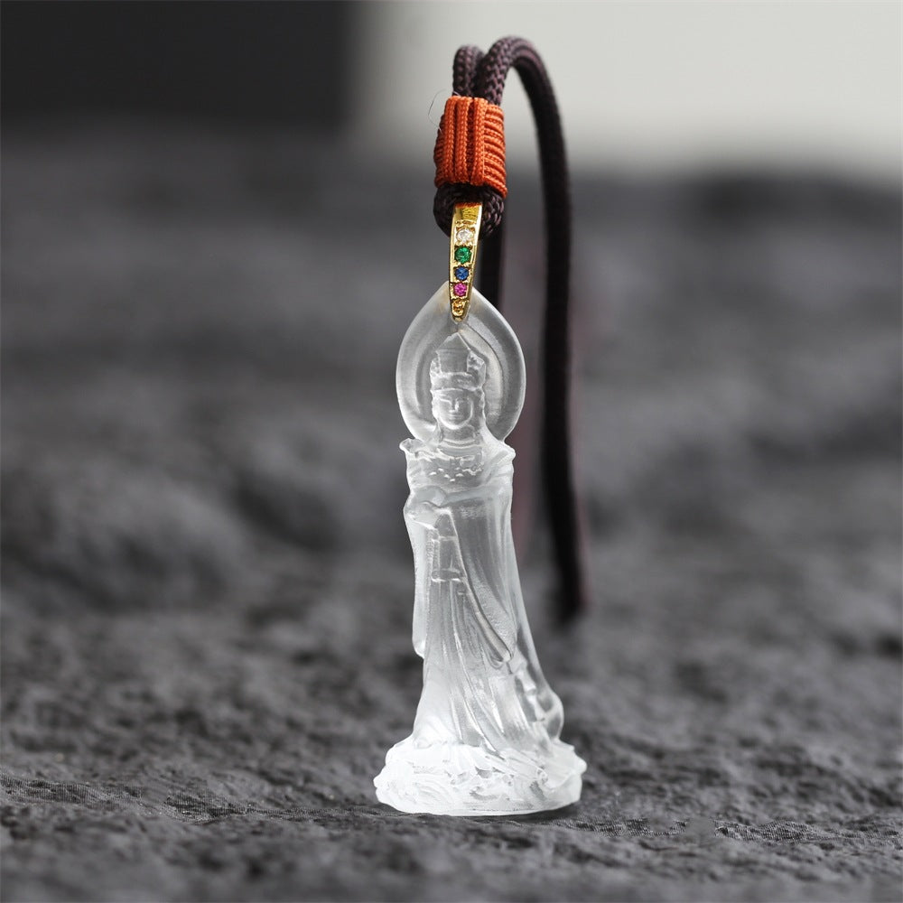 The Sea Goddess: Mazu Sacred Liuli Protection Pendant