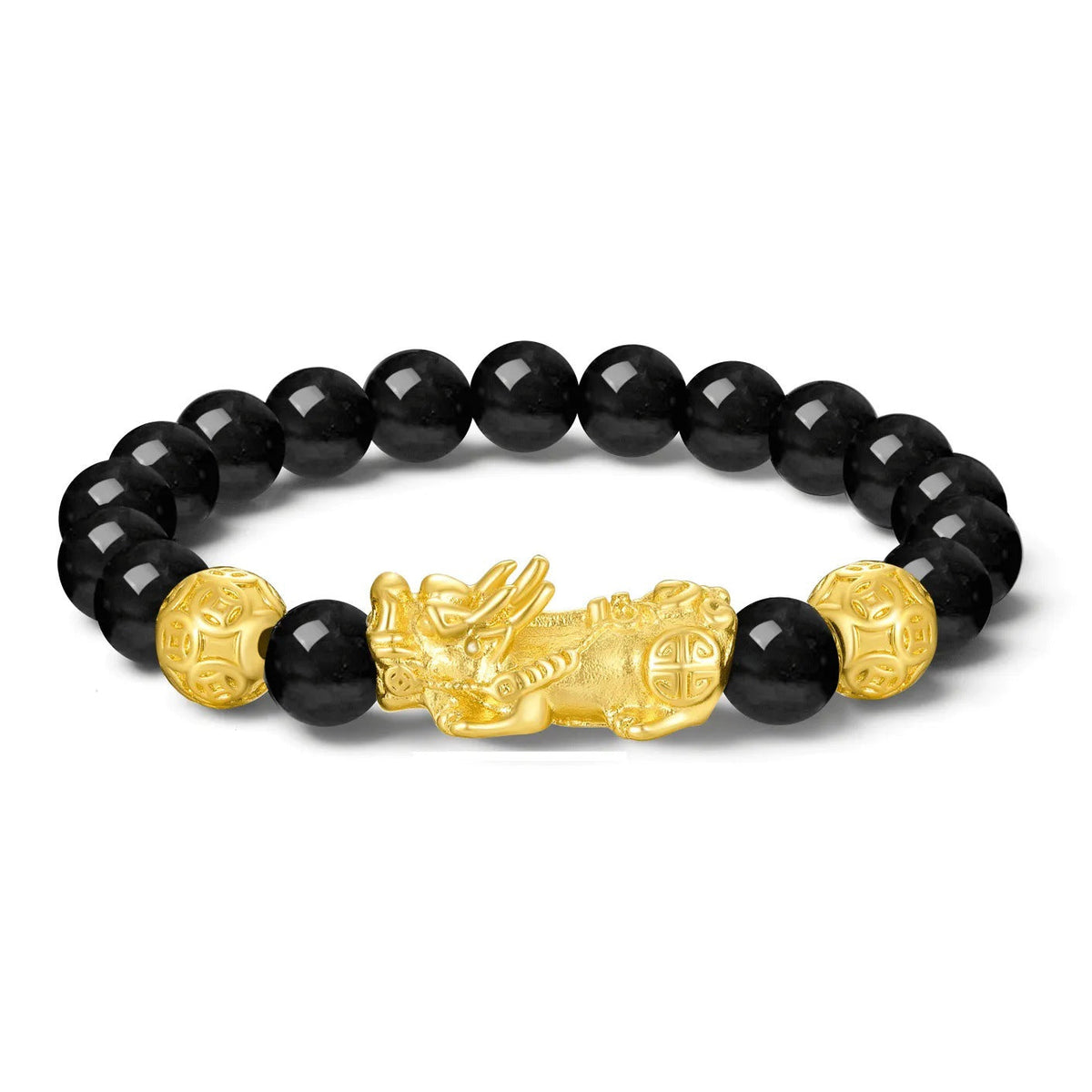 Prosperity in Focus-24K Gold-Plated Pixiu Bracelet
