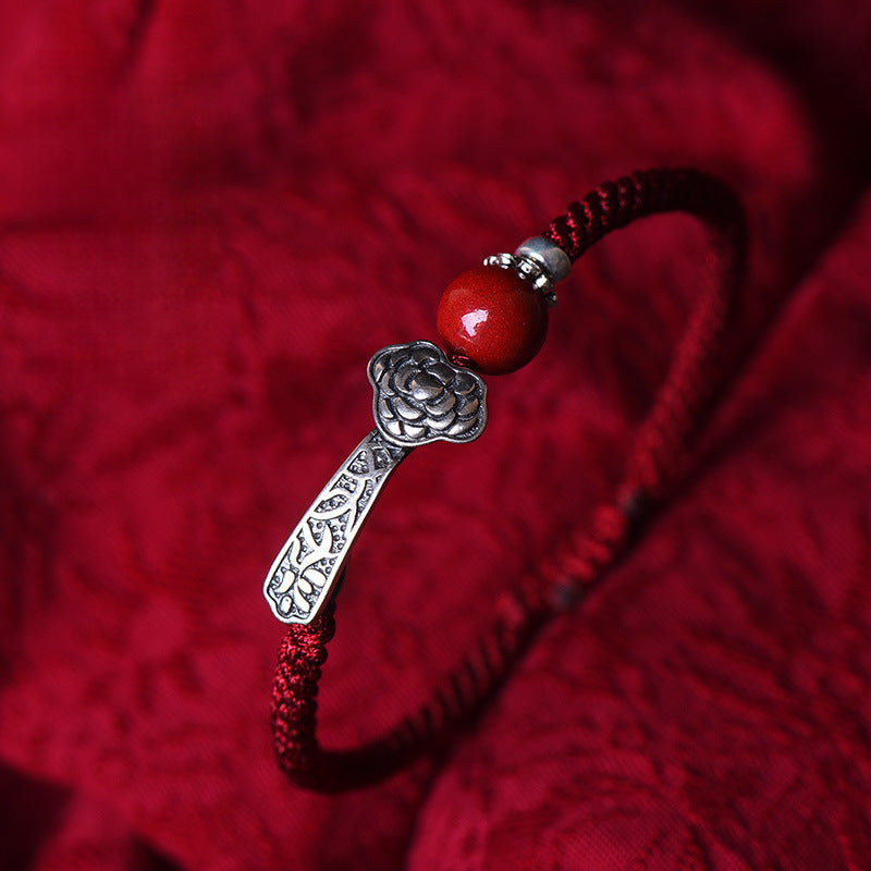 Ruyi Knot 925 Silver String Bracelet
