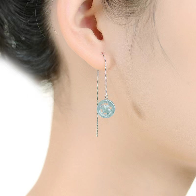 Fengshui Rabbit Jade Earrings-Attract Luck