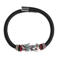 999 Silver Vintage Pixiu Braided Rope Bracelet