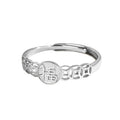 Blessings Close at Hand-S925 Silver Fu Coin Ring