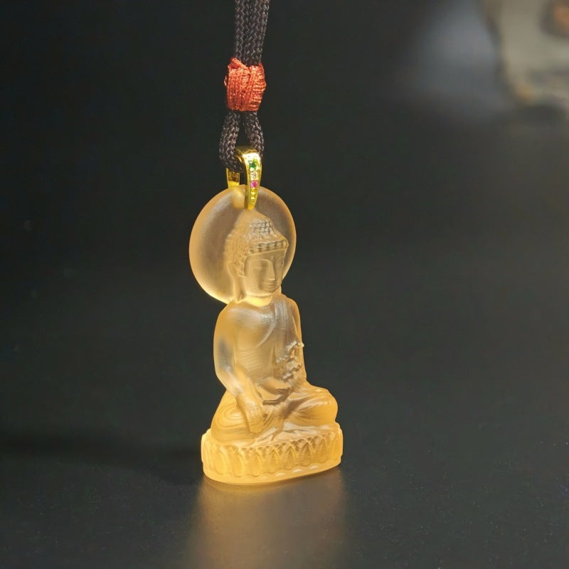 Liuli Shakyamuni Buddha Pendant¨CSpiritual Protection