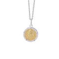 Yellow Jambhala Six True Words Silver Pendant Necklace-Protection and Prosperity
