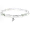 Quiet Growth-White Jade Bamboo Bracelet