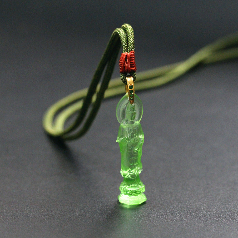 South Sea Guanyin Liuli Pendant ¨C Peace. Guidance & Compassion