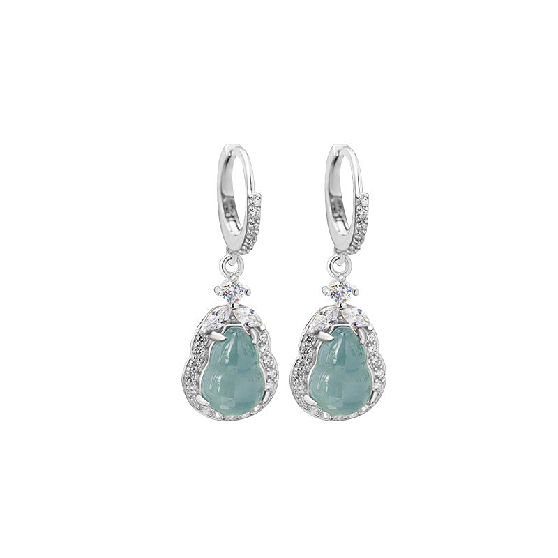 Calabash Ice Jade Earrings