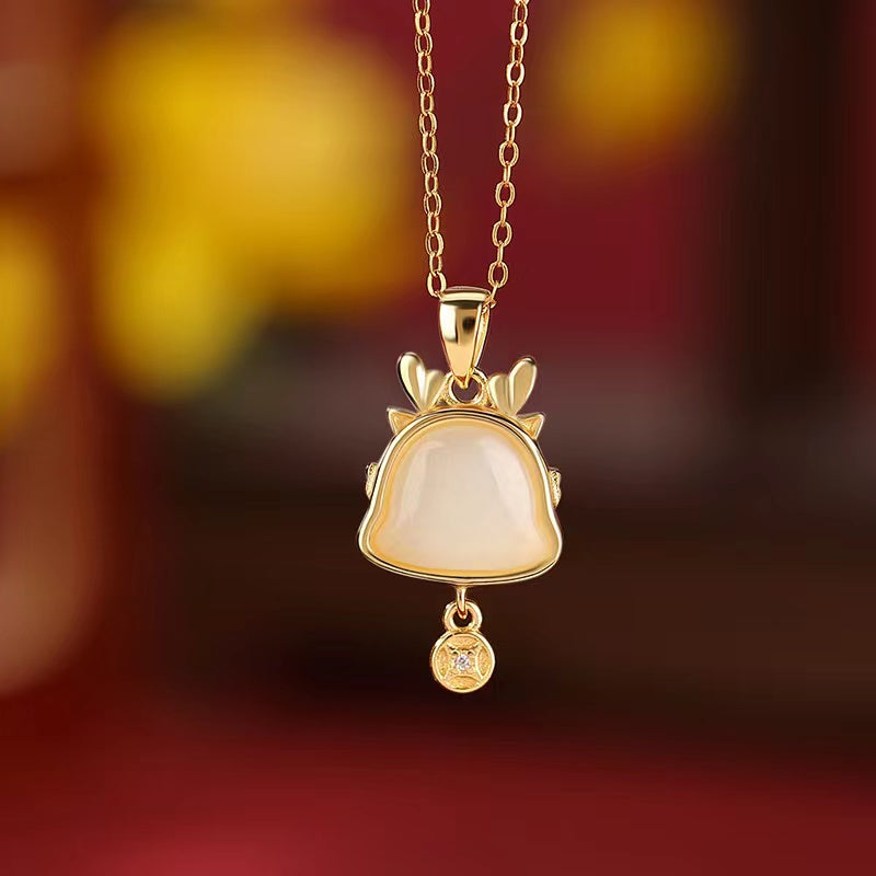 Wealth Coin Dragon Necklace-Fortune Prosperity