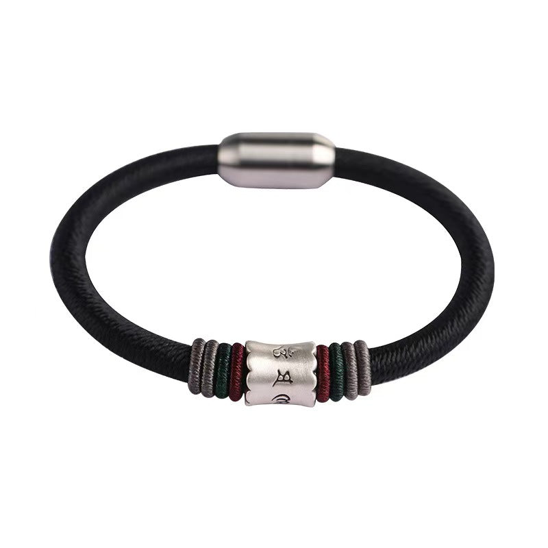 Grounding Six True Words Handmade String Bracelet-Luck and Protection