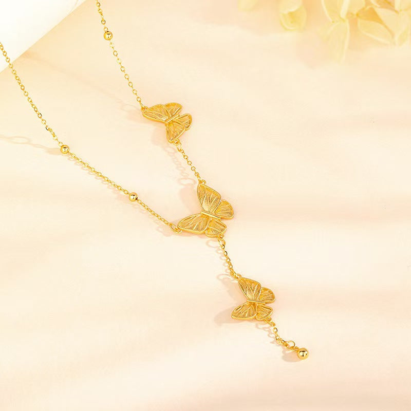 Gold Butterfly Cascade Necklace ¡ª Transformation ¡¤ Lightness ¡¤ New Beginnings