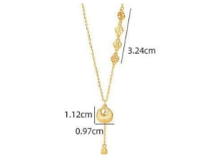 Gold Blessing Pouch Necklace¨CPeace Joy & Harmony