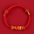 Koi Fish Red String Bracelet-Red Enamel