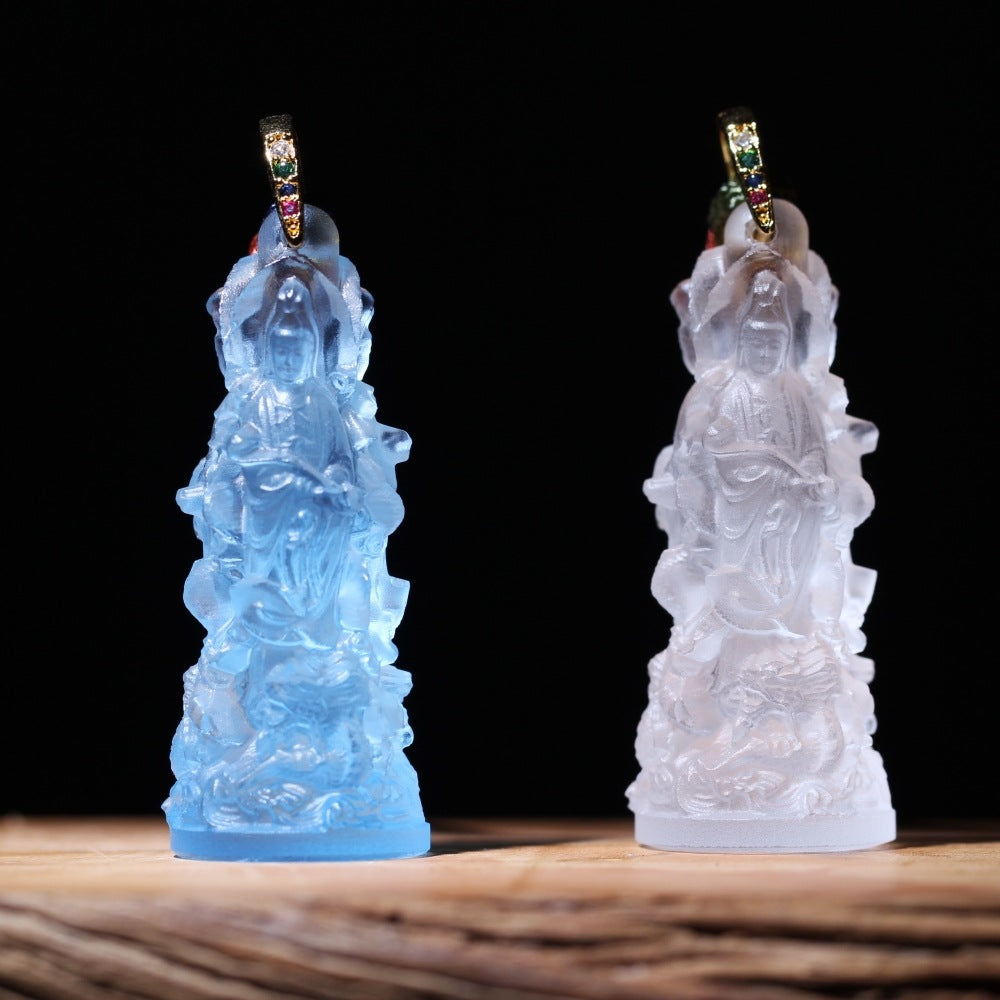 Three-Faced Guanyin Liuli Pendant-Comprehensive Protection