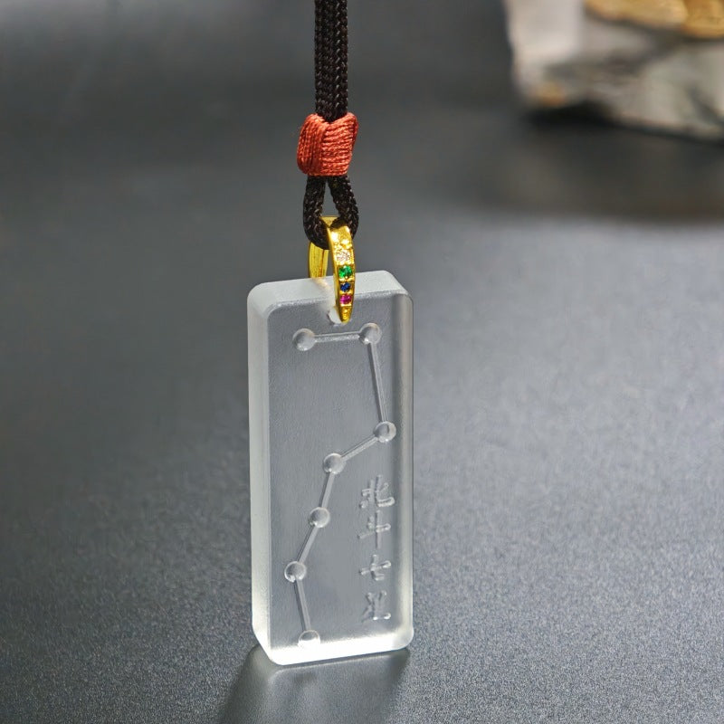 The Seven Stars of the Northern Dipper Liuli Pendant¨CBlessing. Protection & Longevity Charm