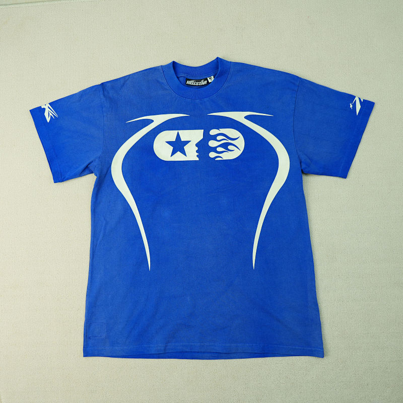 Hellstar Warm Up T-Shirt Blue