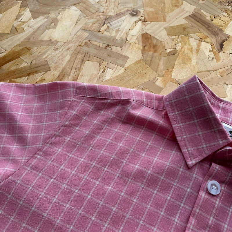 Mertra Plaid Shirt - Pink