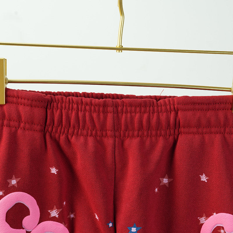Sp5Der Worldwide Red Angel Number 555 Sweatpants