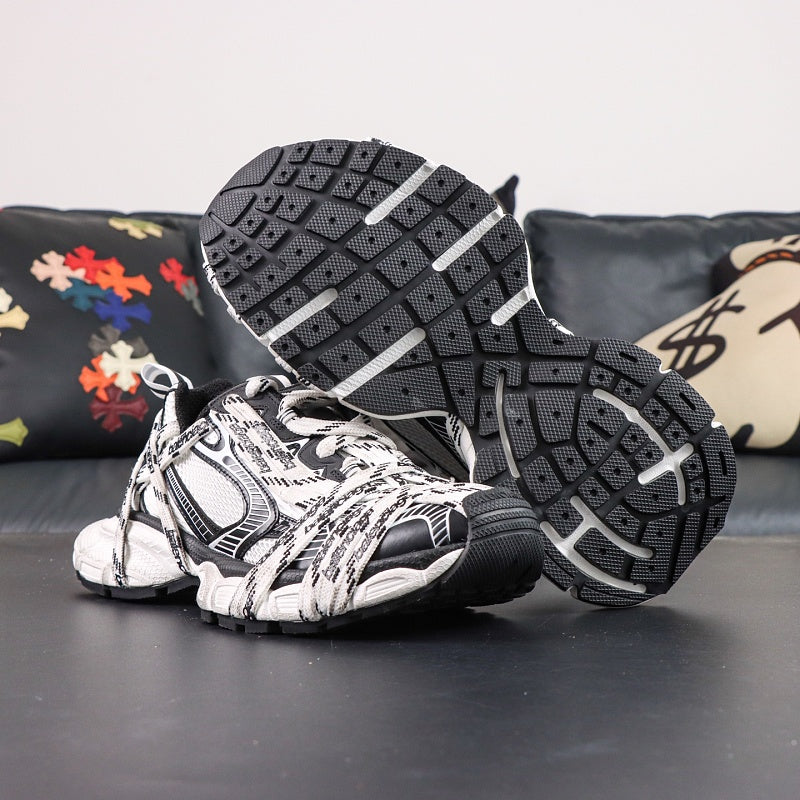 Balenciaga Track Sneaker - White/Black Logo Print